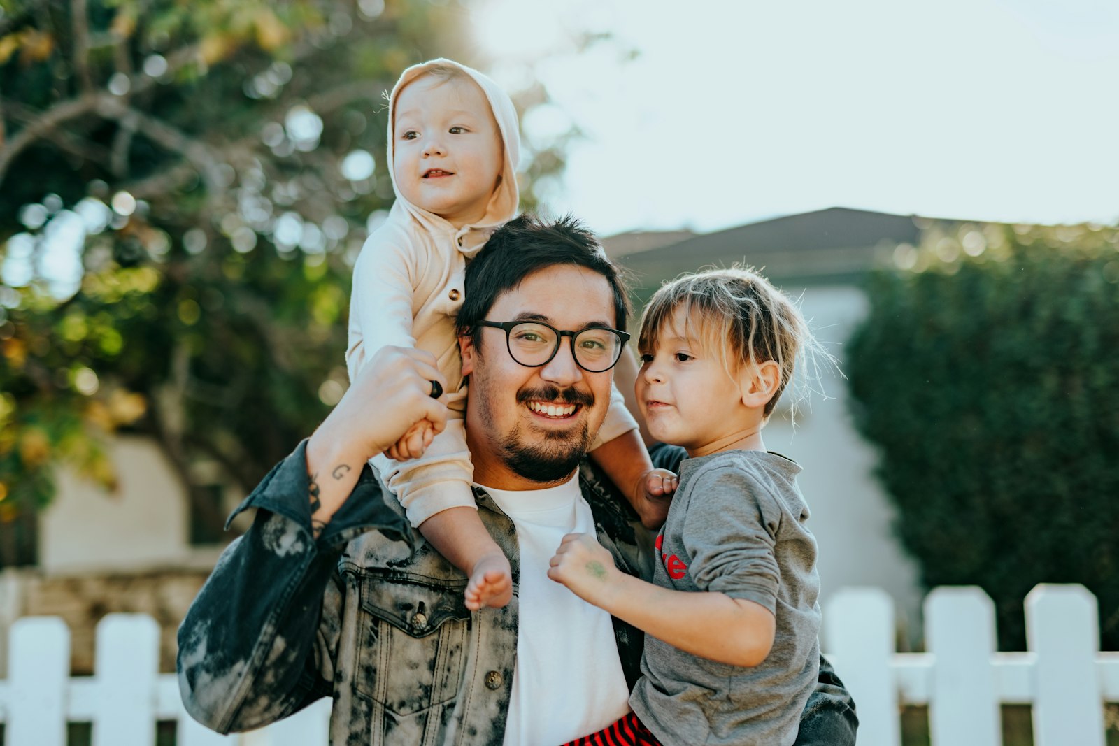 A family together at home